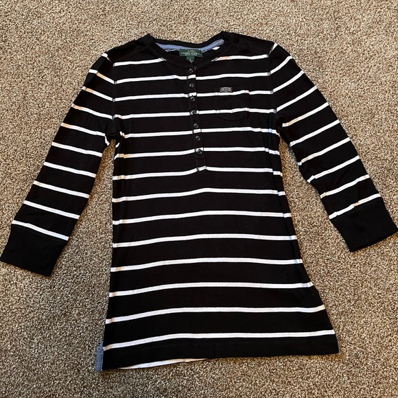 Lauren Ralph Lauren Tops - Ralph Lauren Jeans Company 3/4th Sleeve Tee Black and White Striped Small